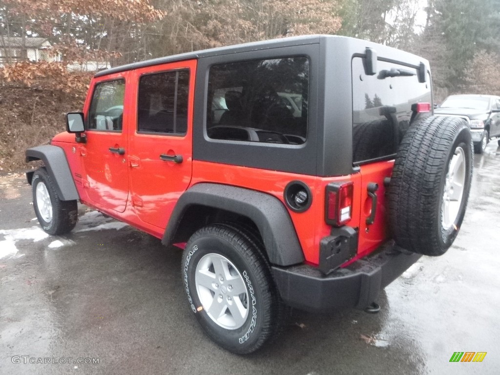 2018 Wrangler Unlimited Sport 4x4 - Firecracker Red / Black photo #3