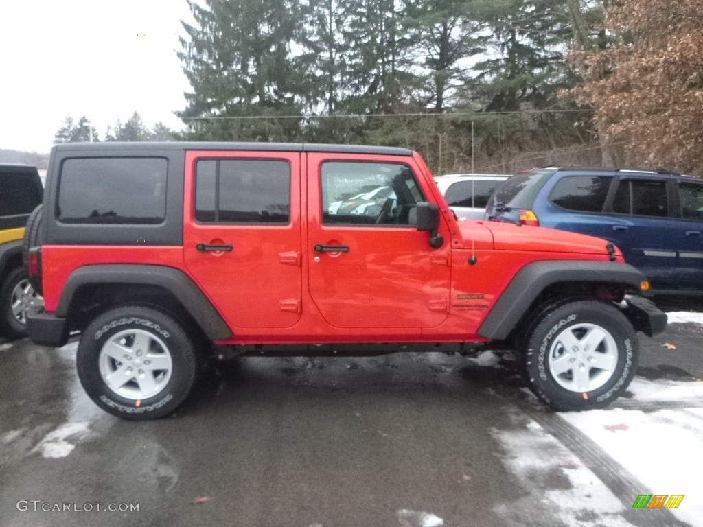 2018 Wrangler Unlimited Sport 4x4 - Firecracker Red / Black photo #5