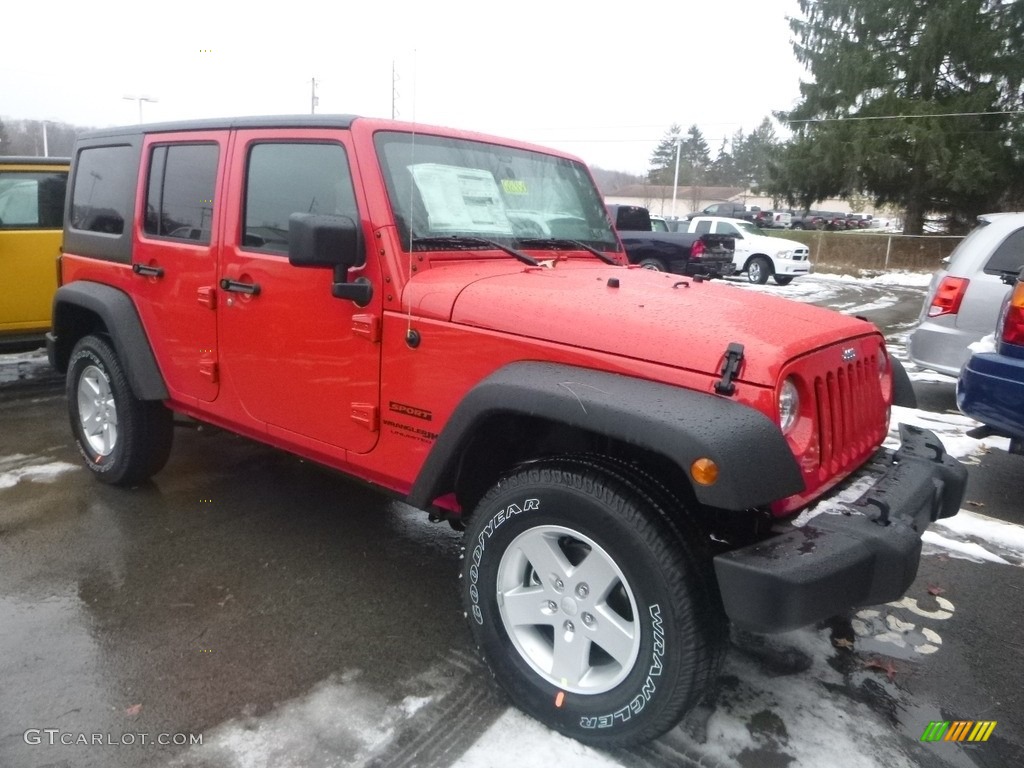 2018 Wrangler Unlimited Sport 4x4 - Firecracker Red / Black photo #6