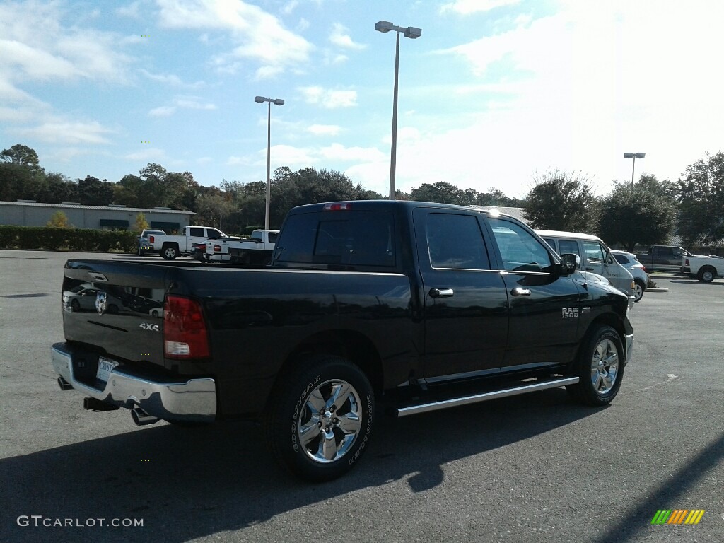 2018 1500 Big Horn Crew Cab 4x4 - Brilliant Black Crystal Pearl / Black/Diesel Gray photo #5
