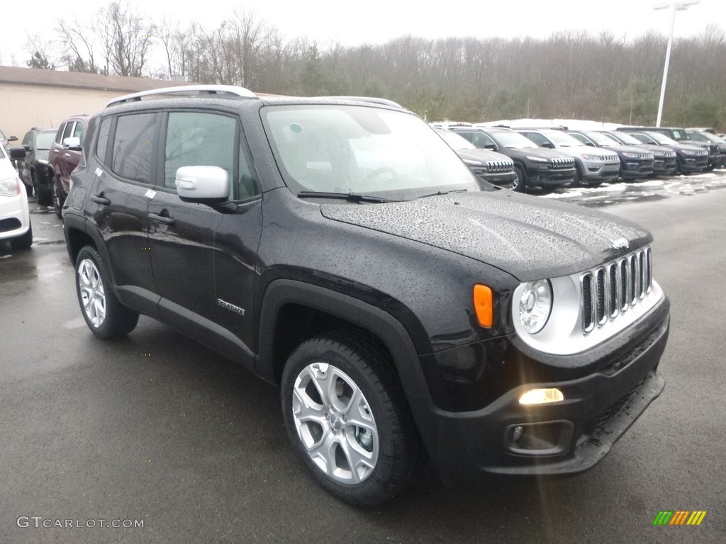 2017 Renegade Limited 4x4 - Black / Black photo #7