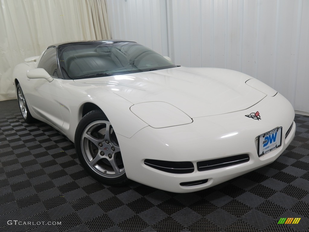 2002 Corvette Coupe - Speedway White / Black photo #1