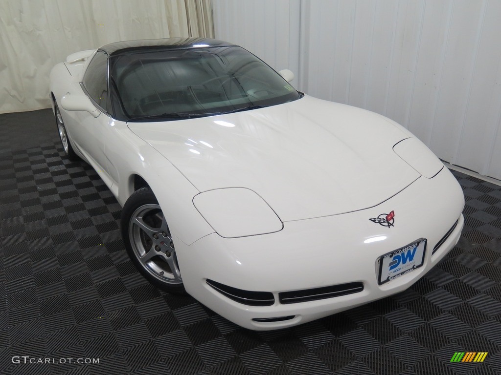 2002 Corvette Coupe - Speedway White / Black photo #8