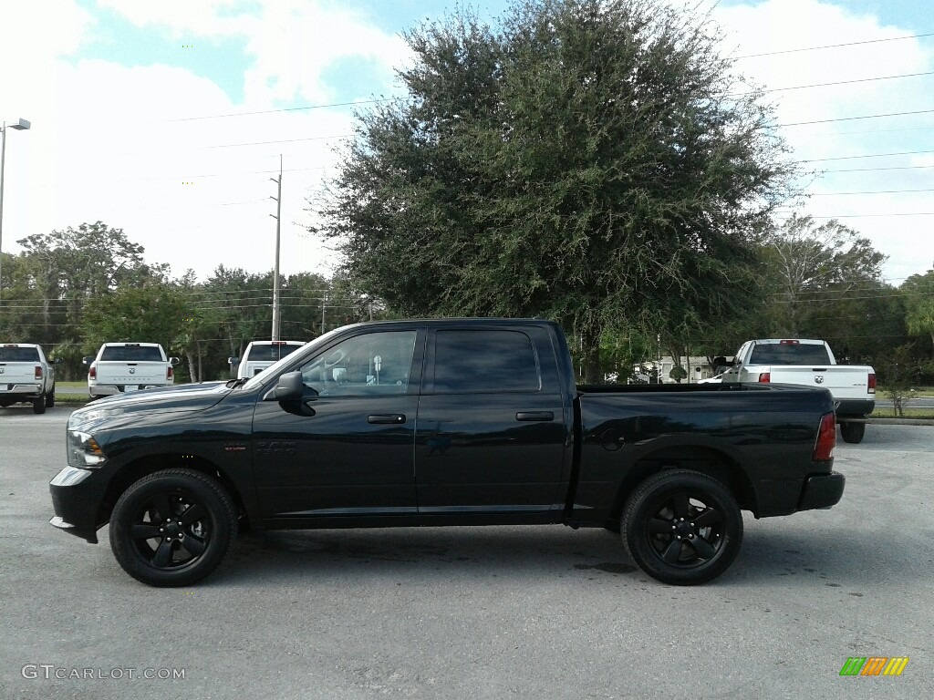 2018 1500 Express Crew Cab 4x4 - Brilliant Black Crystal Pearl / Black/Diesel Gray photo #2