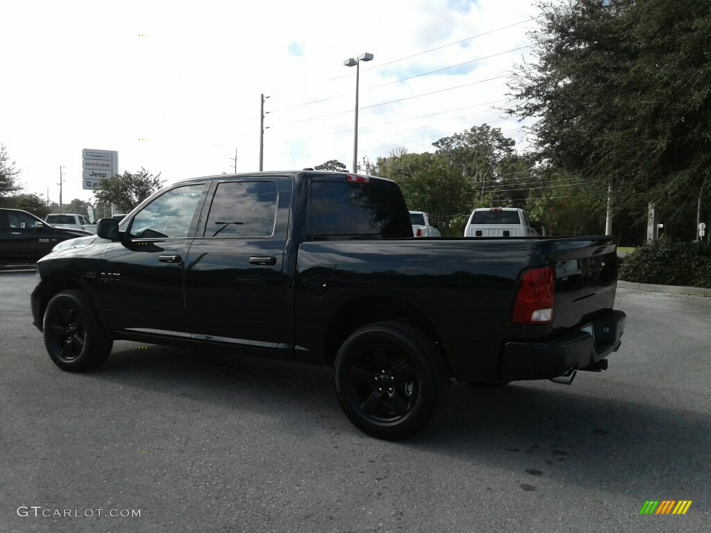 2018 1500 Express Crew Cab 4x4 - Brilliant Black Crystal Pearl / Black/Diesel Gray photo #3