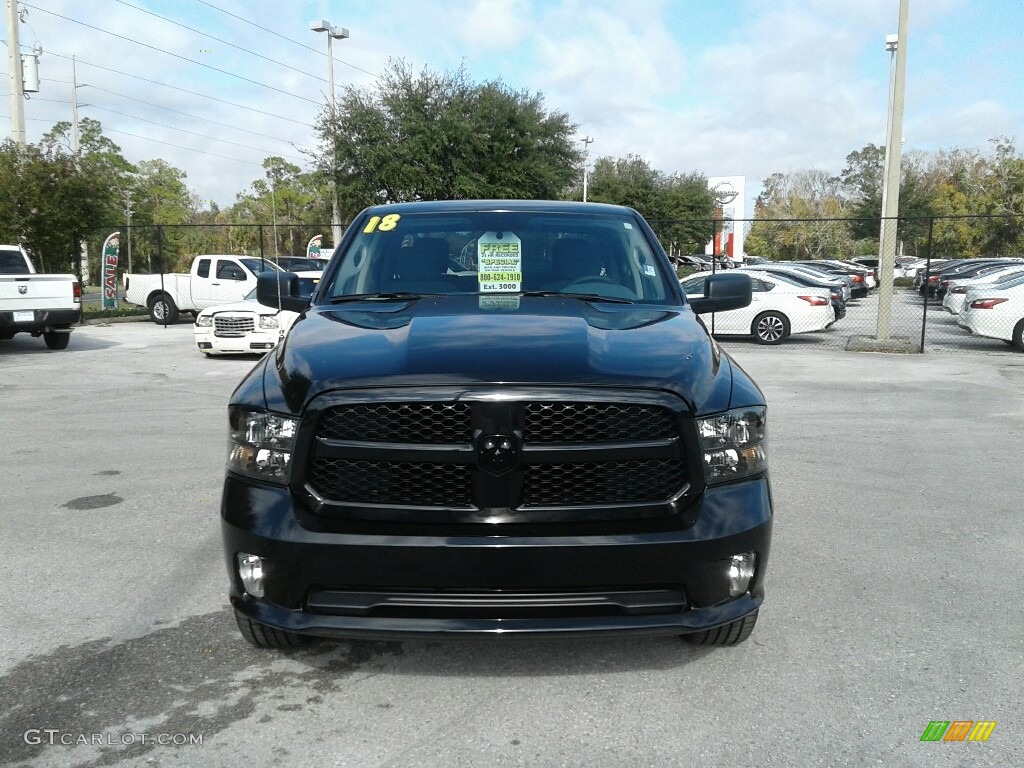 2018 1500 Express Crew Cab 4x4 - Brilliant Black Crystal Pearl / Black/Diesel Gray photo #8