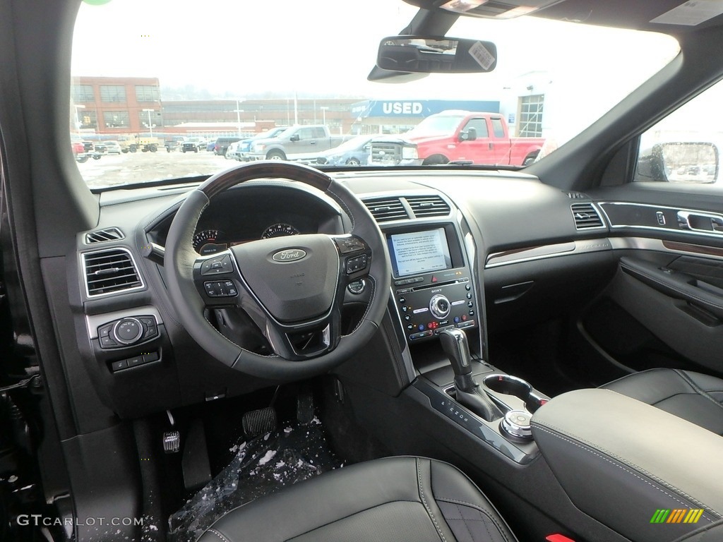 Ebony Black Interior 2018 Ford Explorer Platinum 4WD Photo #124463919