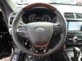 Ebony Black 2018 Ford Explorer Platinum 4WD Steering Wheel