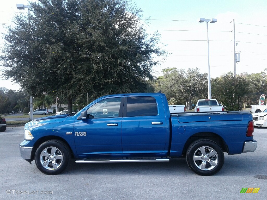 2017 1500 Big Horn Crew Cab - Blue Streak Pearl / Black/Diesel Gray photo #2