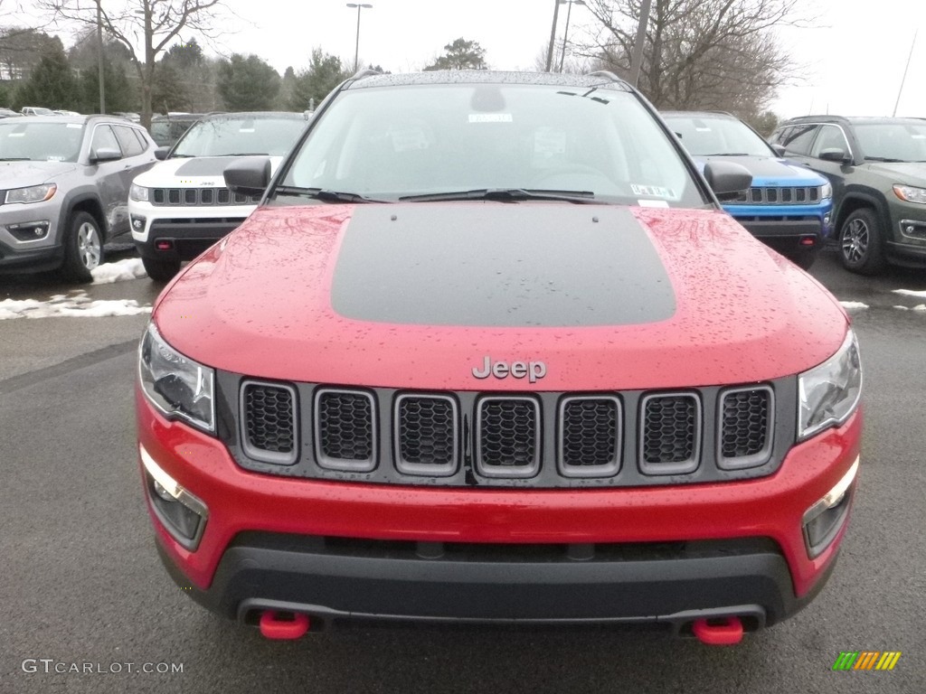 2018 Compass Trailhawk 4x4 - Redline Pearl / Black/Ruby Red photo #8