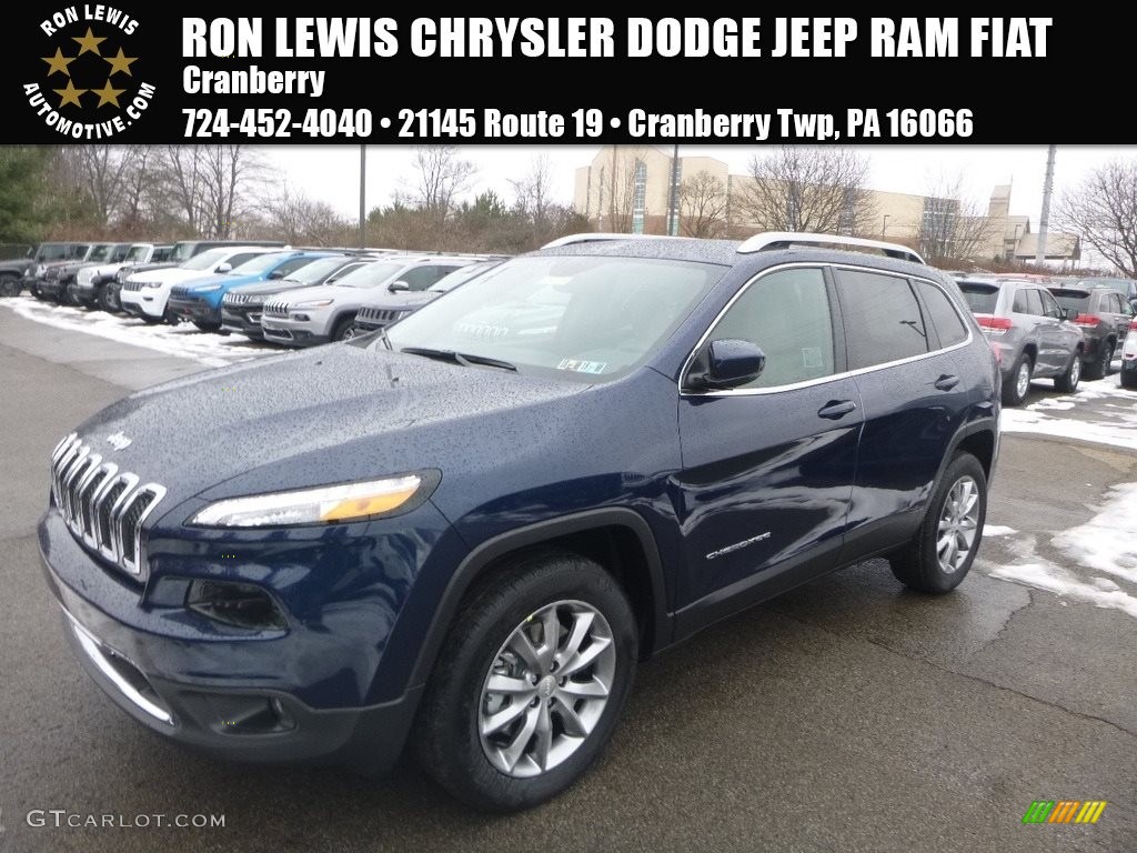 2018 Cherokee Limited 4x4 - Patriot Blue Pearl / Black photo #1