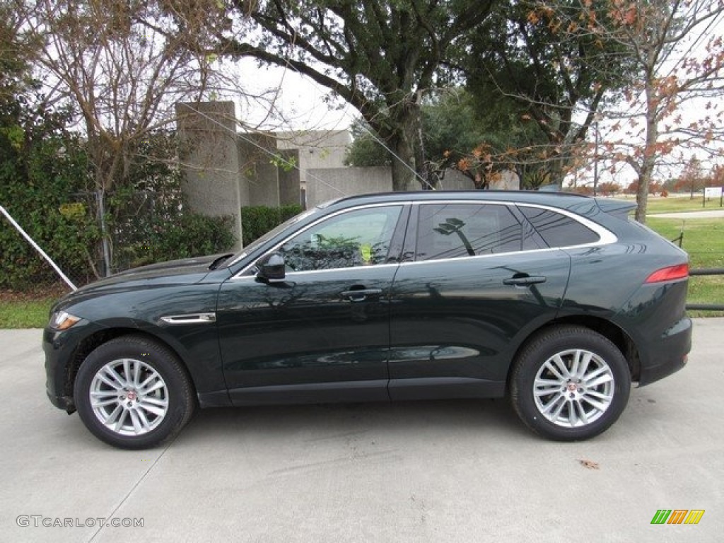 British Racing Green Metallic 2018 Jaguar F-PACE 20d AWD Prestige Exterior Photo #124469835