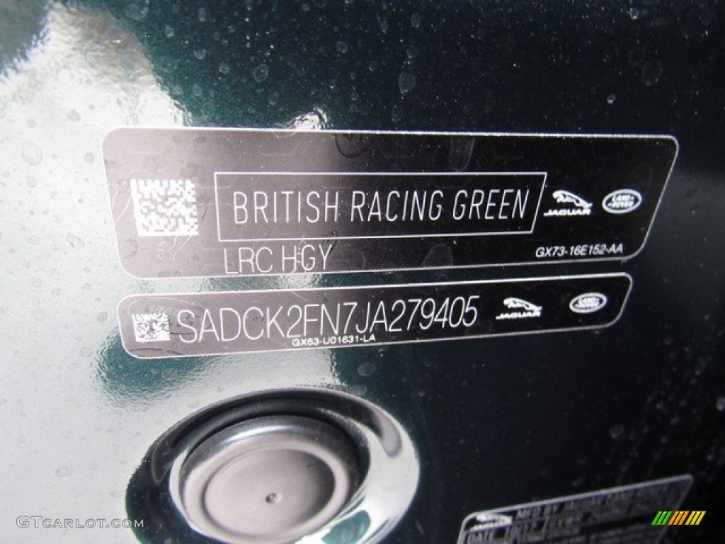 2018 F-PACE 20d AWD Prestige - British Racing Green Metallic / Ebony photo #25