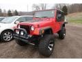 2005 Flame Red Jeep Wrangler X 4x4  photo #3