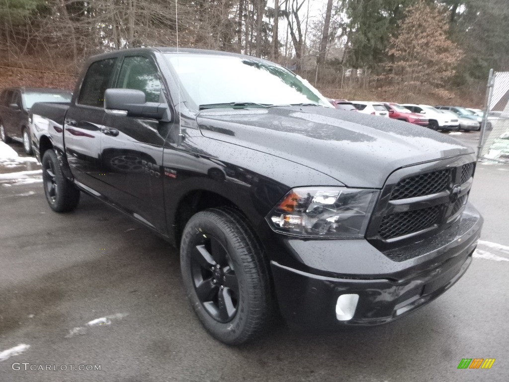 2018 1500 Big Horn Crew Cab 4x4 - Brilliant Black Crystal Pearl / Black/Diesel Gray photo #6