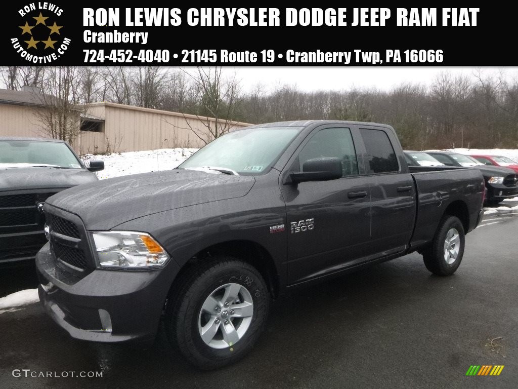 2018 1500 Express Quad Cab 4x4 - Granite Crystal Metallic / Black/Diesel Gray photo #1