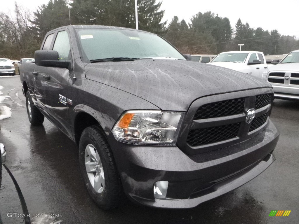 2018 1500 Express Quad Cab 4x4 - Granite Crystal Metallic / Black/Diesel Gray photo #6