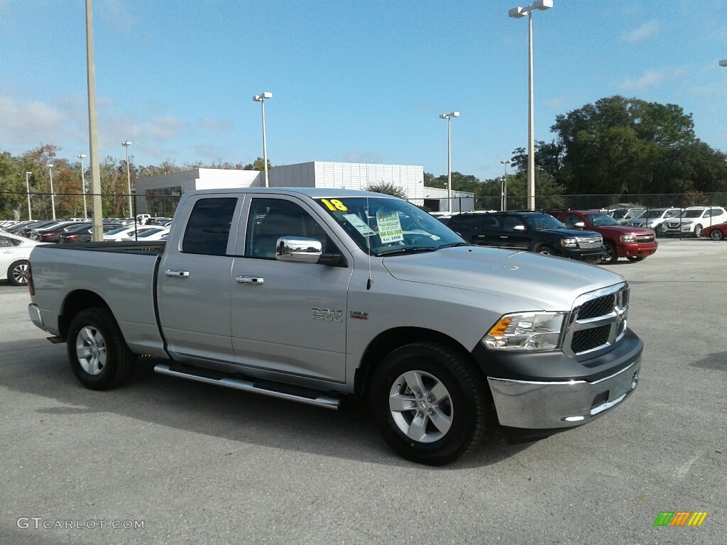 2018 1500 Tradesman Quad Cab - Bright Silver Metallic / Black/Diesel Gray photo #7
