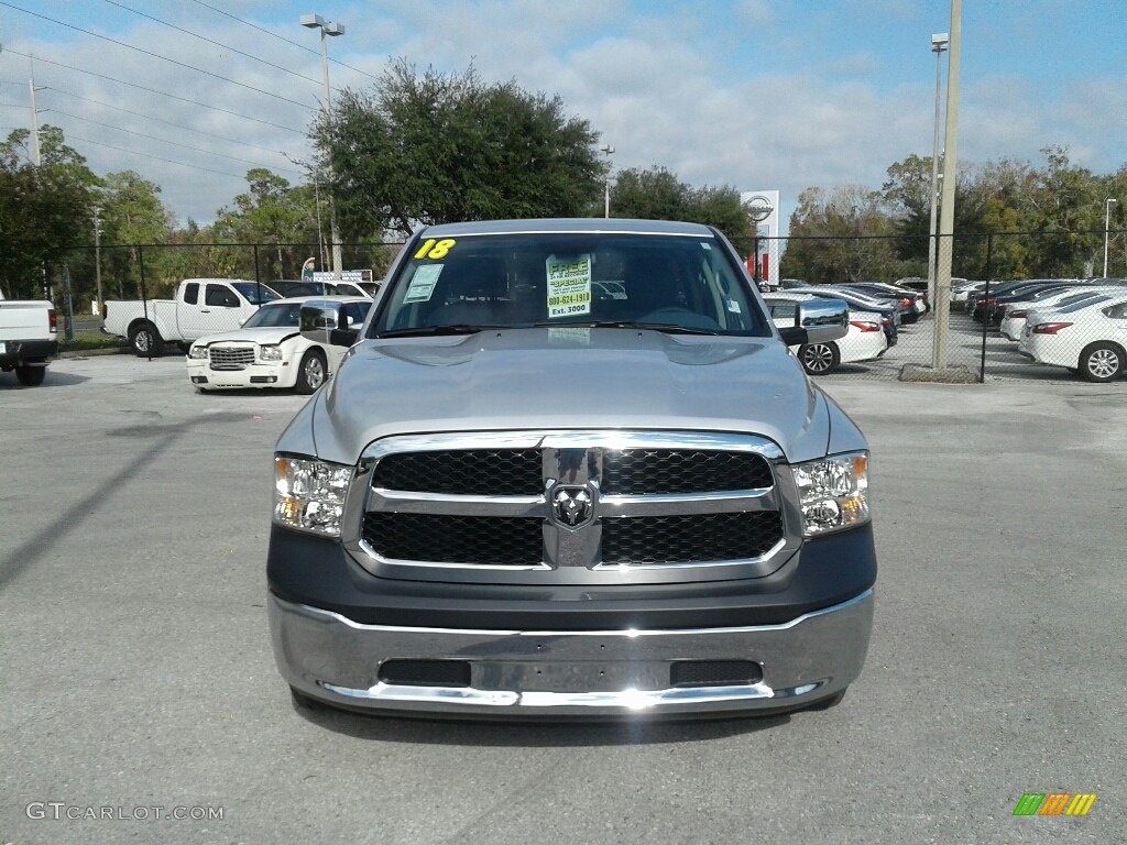 2018 1500 Tradesman Quad Cab - Bright Silver Metallic / Black/Diesel Gray photo #8