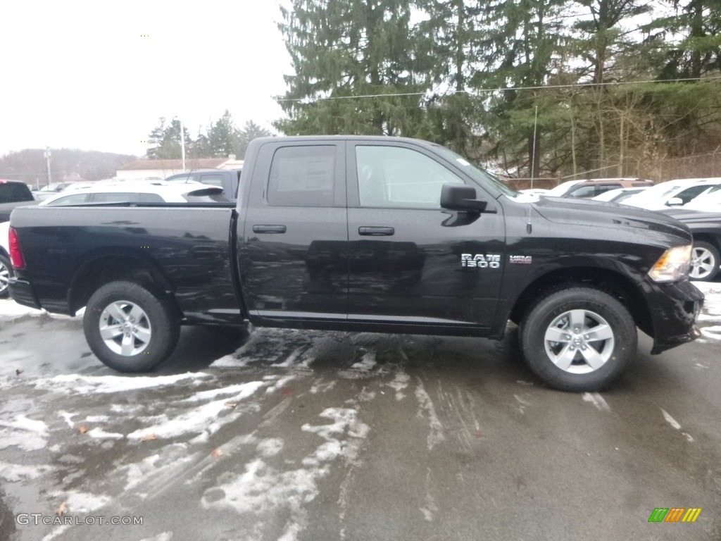 2018 1500 Express Quad Cab 4x4 - Brilliant Black Crystal Pearl / Black/Diesel Gray photo #6