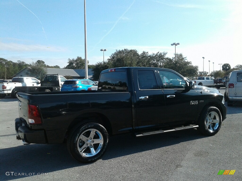 2018 1500 Express Quad Cab - Brilliant Black Crystal Pearl / Black/Diesel Gray photo #5