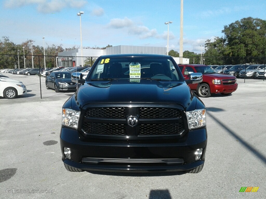 2018 1500 Express Quad Cab - Brilliant Black Crystal Pearl / Black/Diesel Gray photo #8