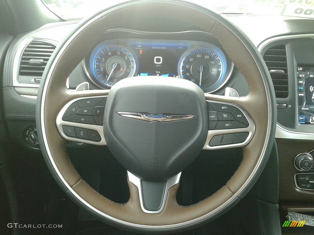 2018 Chrysler 300 C Deep Mocha Steering Wheel Photo #124475253