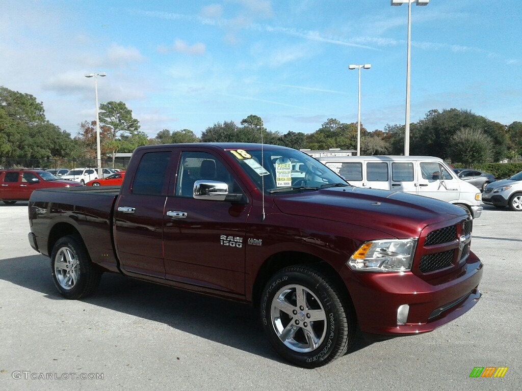2018 1500 Express Quad Cab - Delmonico Red Pearl / Black/Diesel Gray photo #7