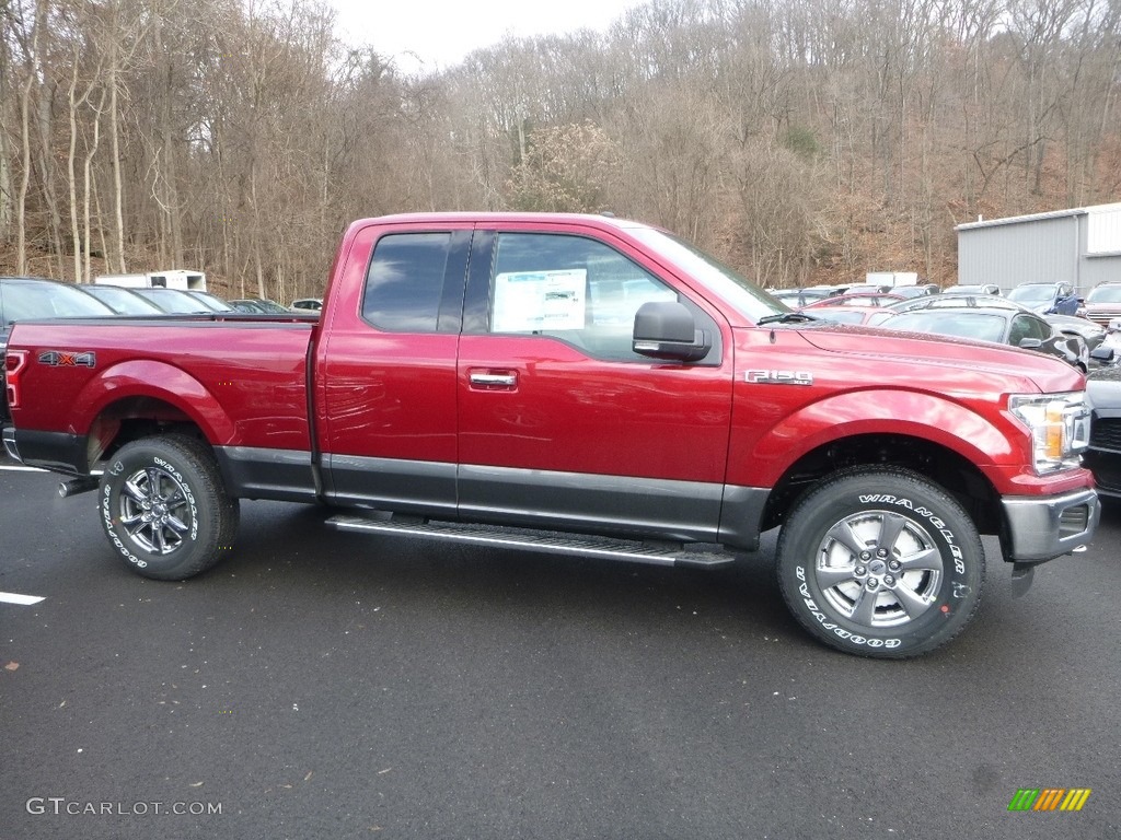 2018 F150 XLT SuperCab 4x4 - Ruby Red / Earth Gray photo #1