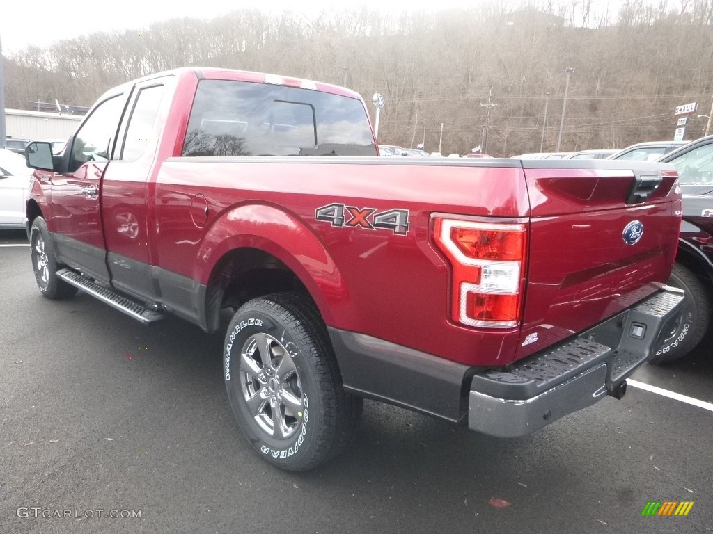 2018 F150 XLT SuperCab 4x4 - Ruby Red / Earth Gray photo #5