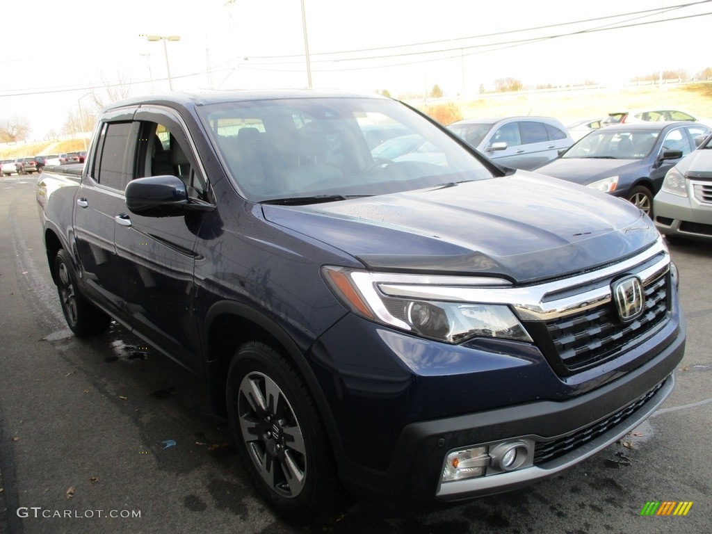 2017 Ridgeline RTL-E AWD - Obsidian Blue Pearl / Gray photo #8