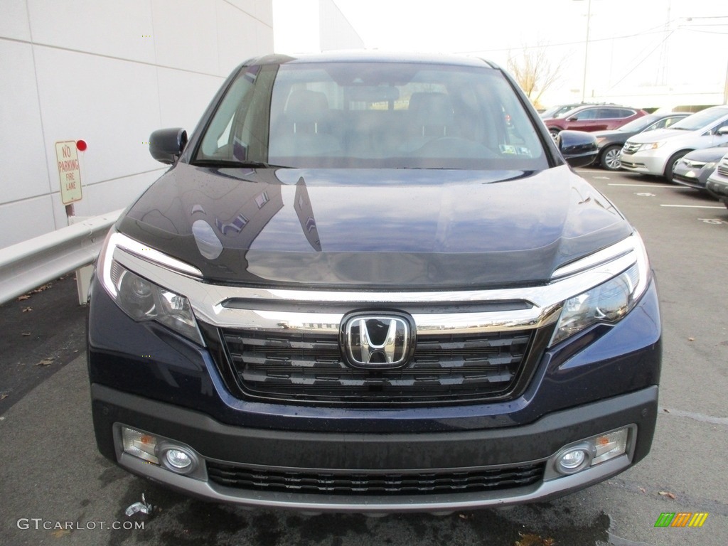 2017 Ridgeline RTL-E AWD - Obsidian Blue Pearl / Gray photo #9