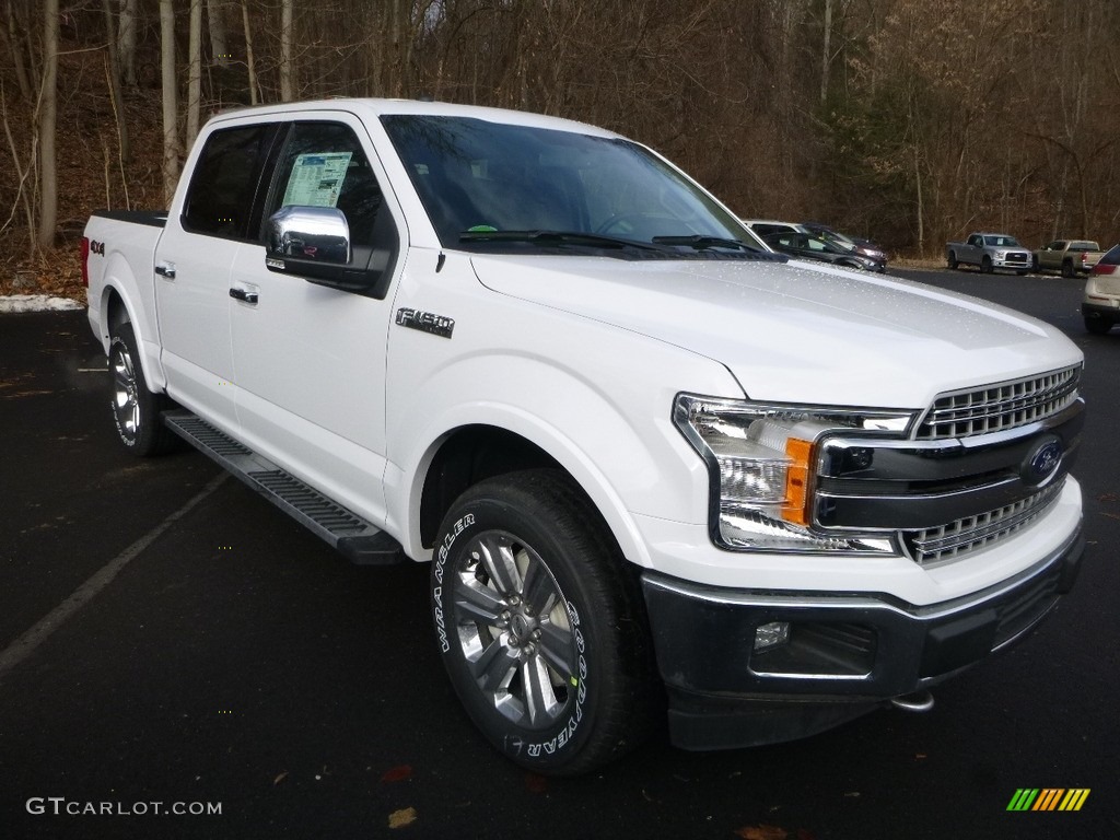 2018 F150 Lariat SuperCrew 4x4 - Oxford White / Black photo #3