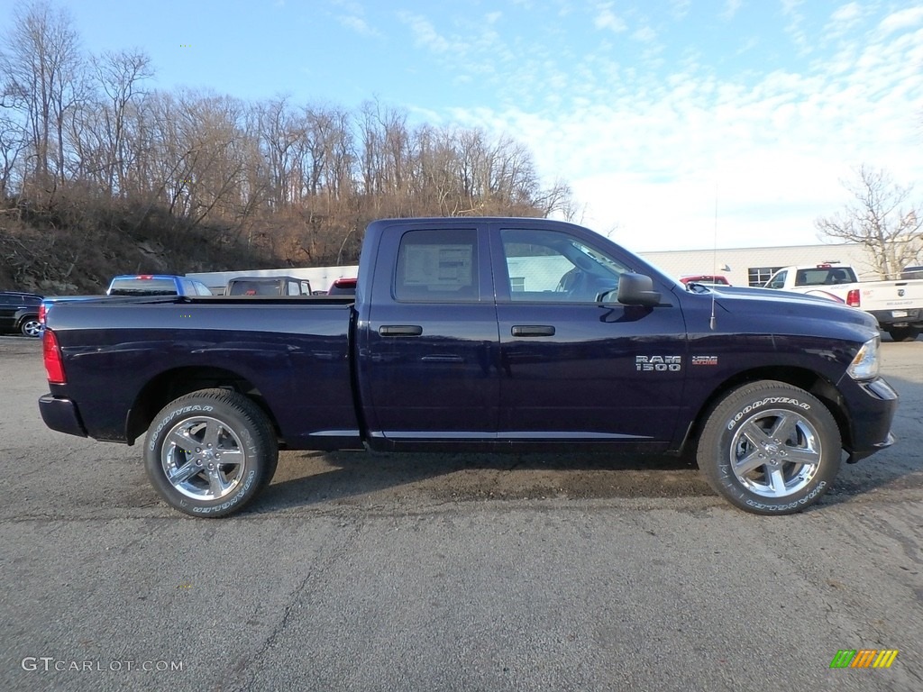 2018 1500 Express Quad Cab 4x4 - True Blue Pearl / Black/Diesel Gray photo #6