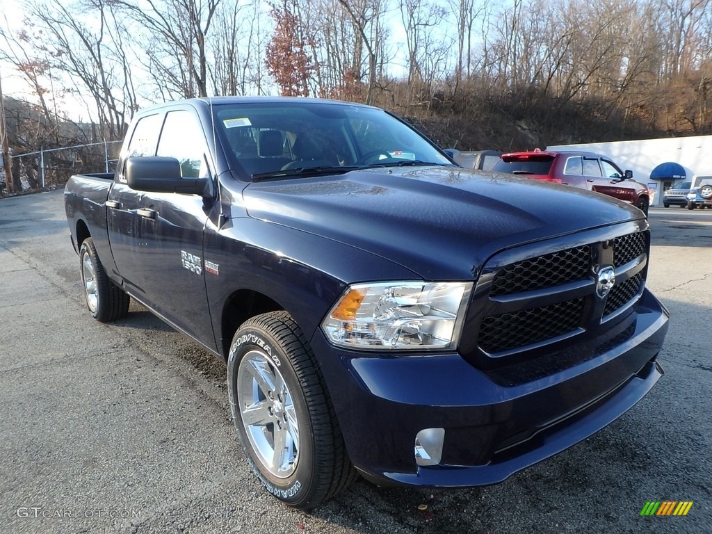 2018 1500 Express Quad Cab 4x4 - True Blue Pearl / Black/Diesel Gray photo #7