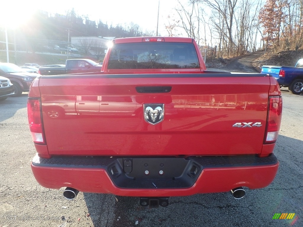 2018 1500 Express Quad Cab 4x4 - Flame Red / Black/Diesel Gray photo #4