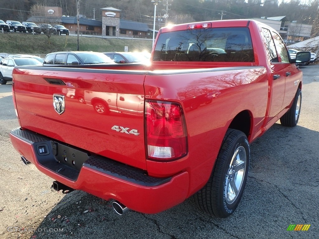 2018 1500 Express Quad Cab 4x4 - Flame Red / Black/Diesel Gray photo #5