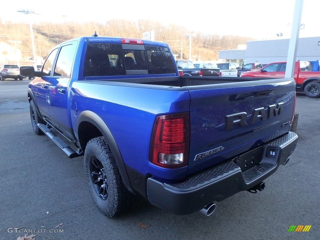 2018 1500 Rebel Crew Cab 4x4 - Blue Streak Pearl / Black photo #3