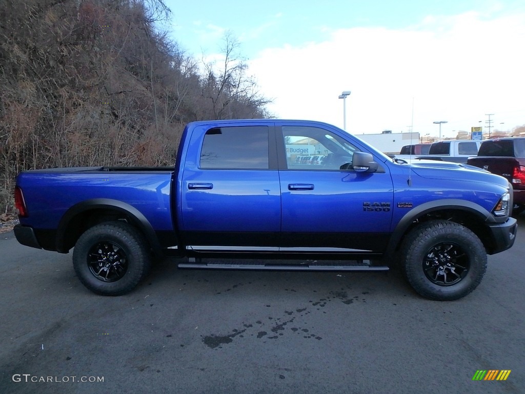 2018 1500 Rebel Crew Cab 4x4 - Blue Streak Pearl / Black photo #6