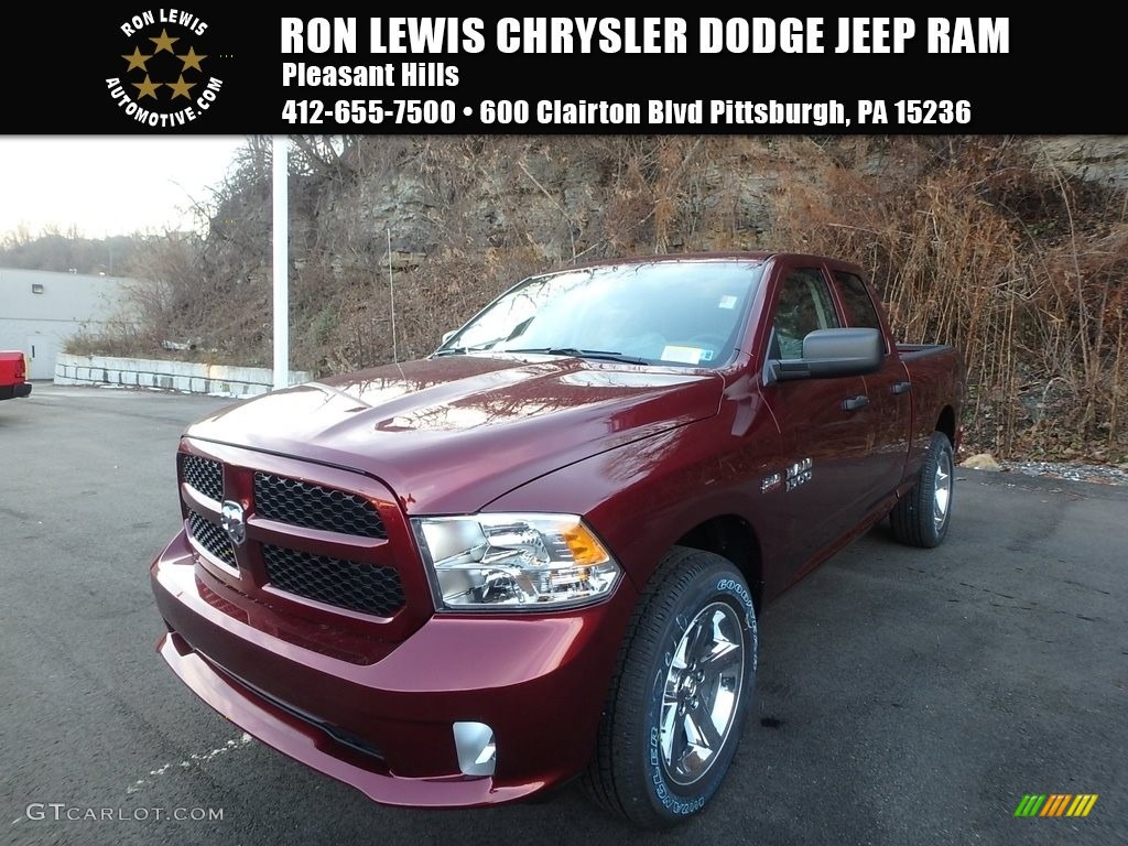 2018 1500 Express Quad Cab 4x4 - Delmonico Red Pearl / Black/Diesel Gray photo #1