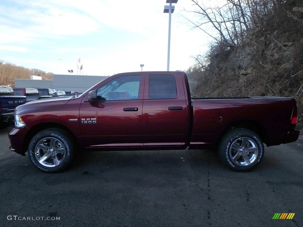 2018 1500 Express Quad Cab 4x4 - Delmonico Red Pearl / Black/Diesel Gray photo #2