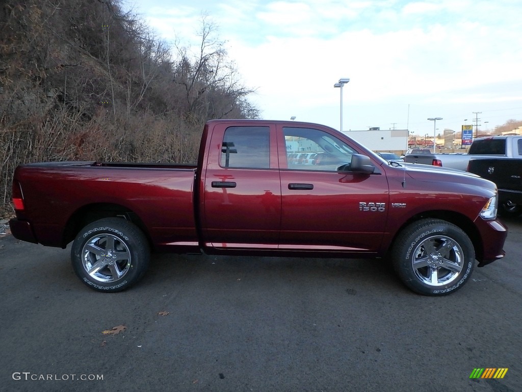 2018 1500 Express Quad Cab 4x4 - Delmonico Red Pearl / Black/Diesel Gray photo #6