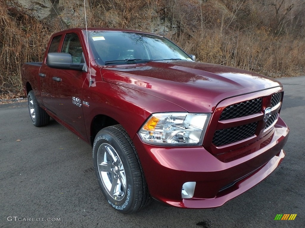 2018 1500 Express Quad Cab 4x4 - Delmonico Red Pearl / Black/Diesel Gray photo #7