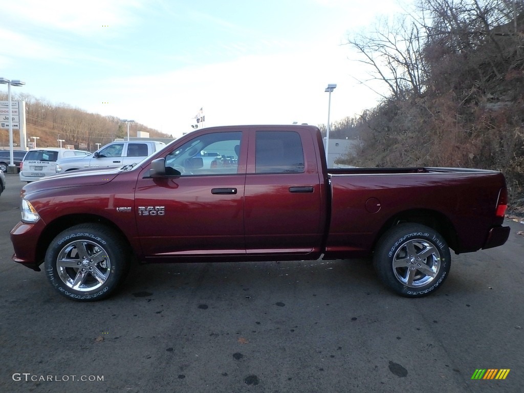 2018 1500 Express Quad Cab 4x4 - Delmonico Red Pearl / Black/Diesel Gray photo #2