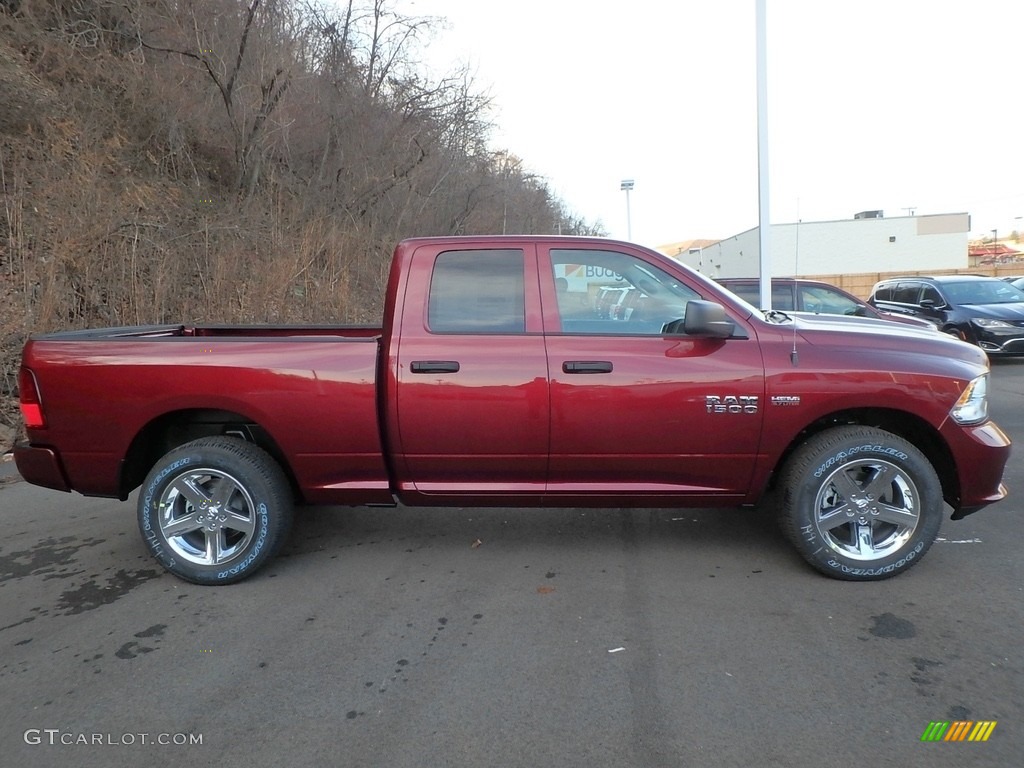 2018 1500 Express Quad Cab 4x4 - Delmonico Red Pearl / Black/Diesel Gray photo #6