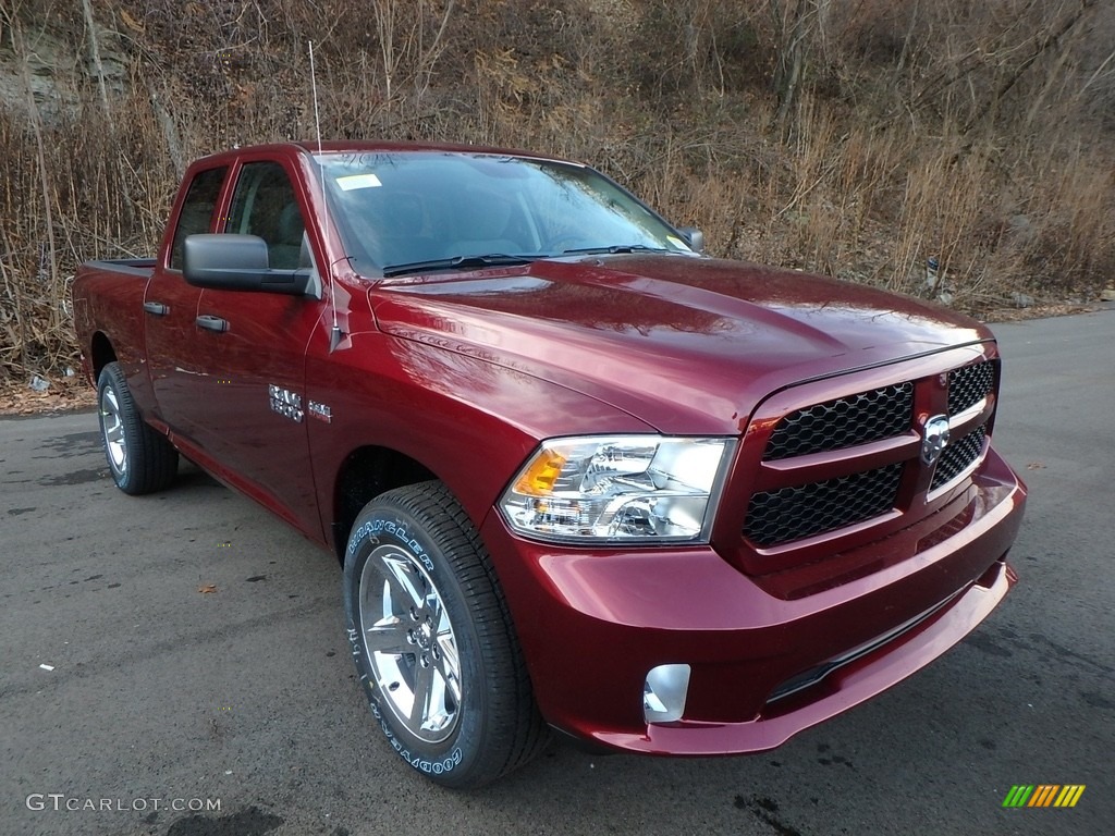 2018 1500 Express Quad Cab 4x4 - Delmonico Red Pearl / Black/Diesel Gray photo #7