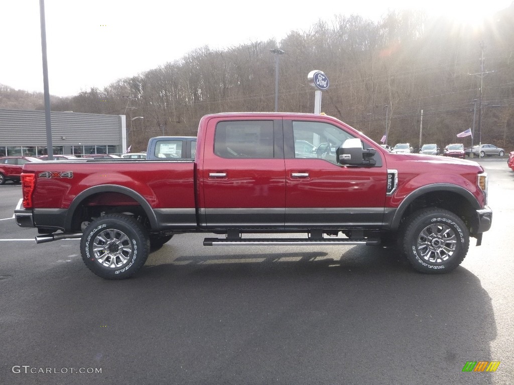 2018 F250 Super Duty Lariat Crew Cab 4x4 - Ruby Red / Black photo #1