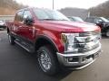 2018 Ruby Red Ford F250 Super Duty Lariat Crew Cab 4x4  photo #4