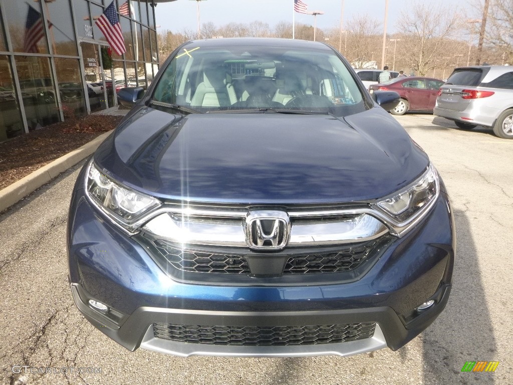 2018 CR-V EX AWD - Obsidian Blue Pearl / Ivory photo #6