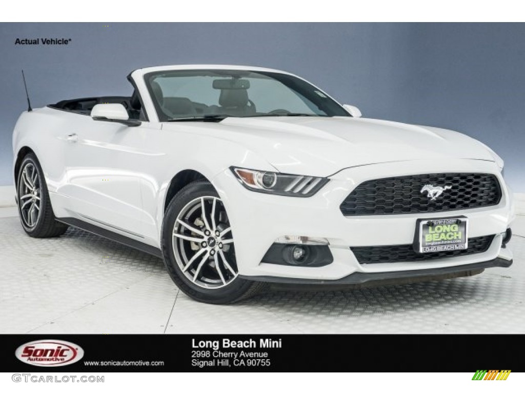 2016 Mustang EcoBoost Premium Convertible - Oxford White / Ebony photo #1